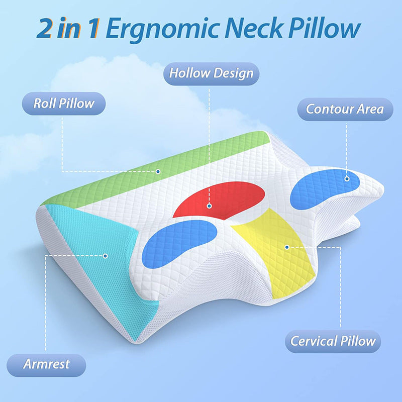 almohada cervical ergonómica de espuma viscoelástica