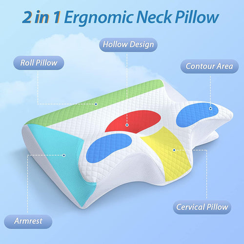 almohada cervical ergonómica de espuma viscoelástica