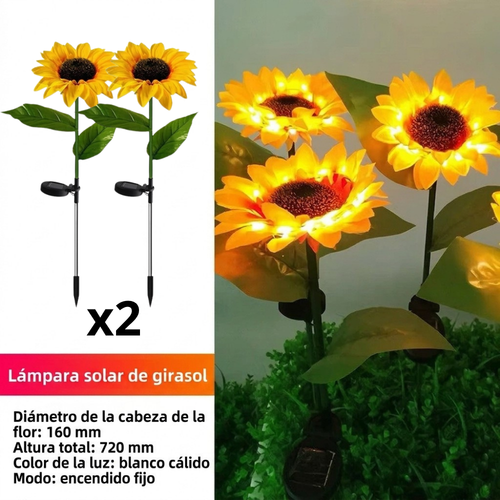 Girasol luminoso con energía Solar