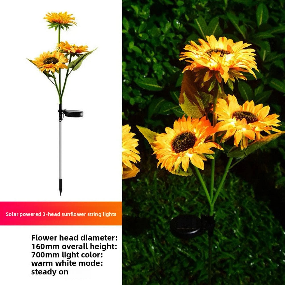 Luz Solar de Girasol para Jardin
