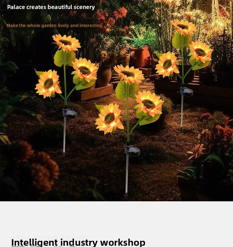 Luz Solar de Girasol para Jardin