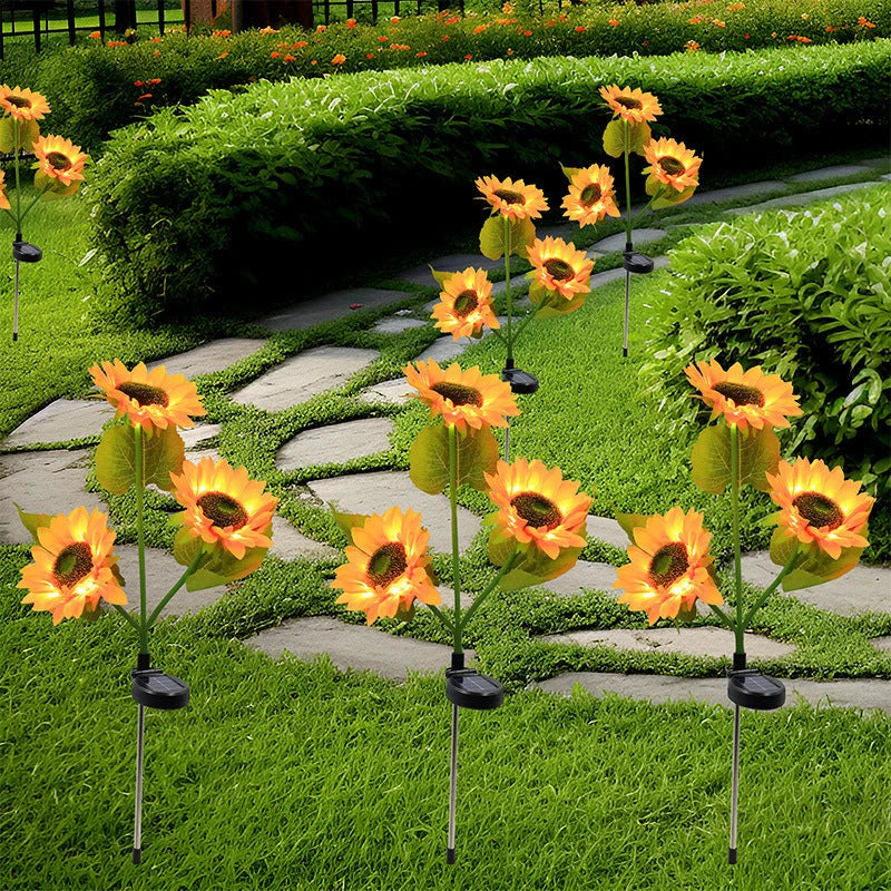 Luz Solar de Girasol para Jardin