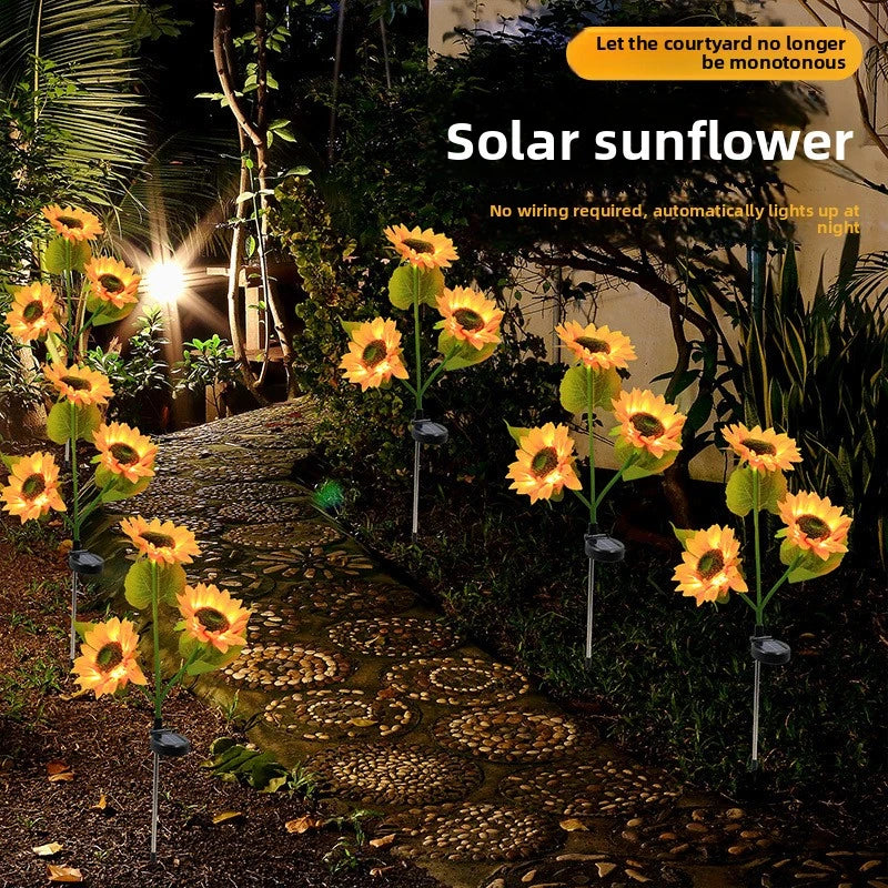 Luz Solar de Girasol para Jardin