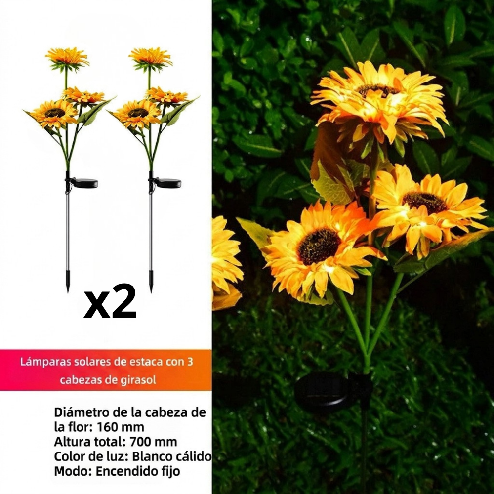 Girasol luminoso con energía Solar
