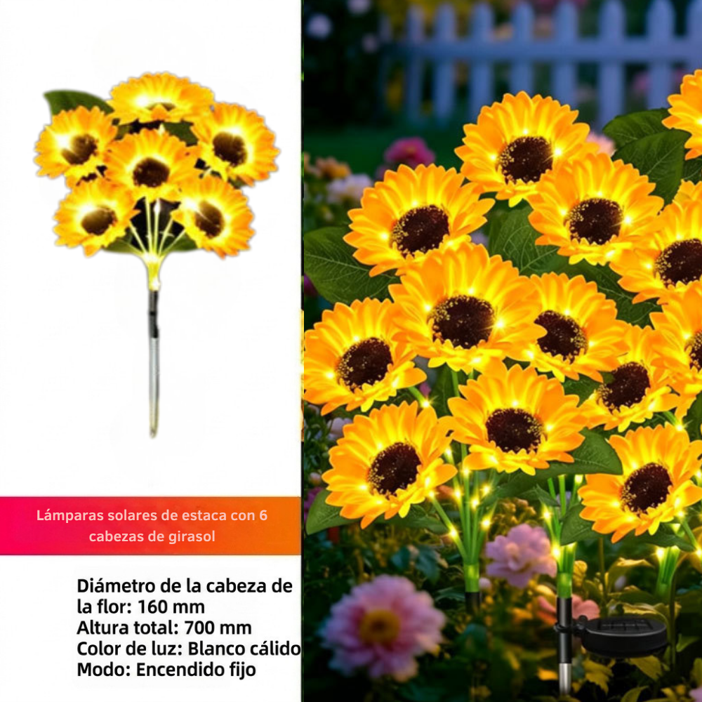 Girasol luminoso con energía Solar