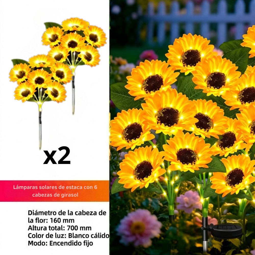 Girasol luminoso con energía Solar