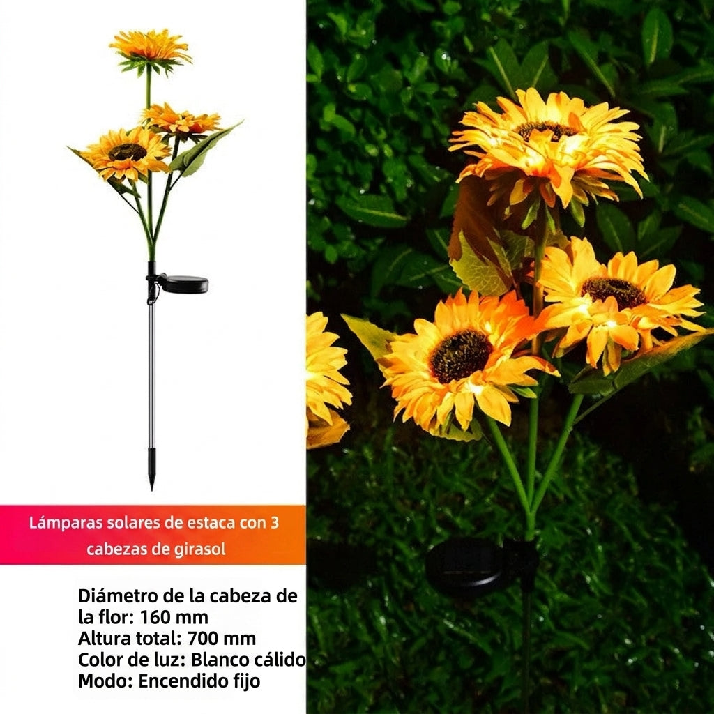 Girasol luminoso con energía Solar
