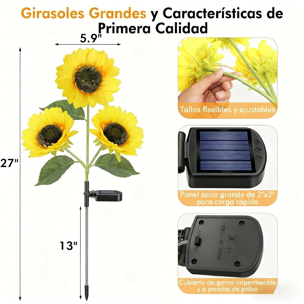 Girasol luminoso con energía Solar