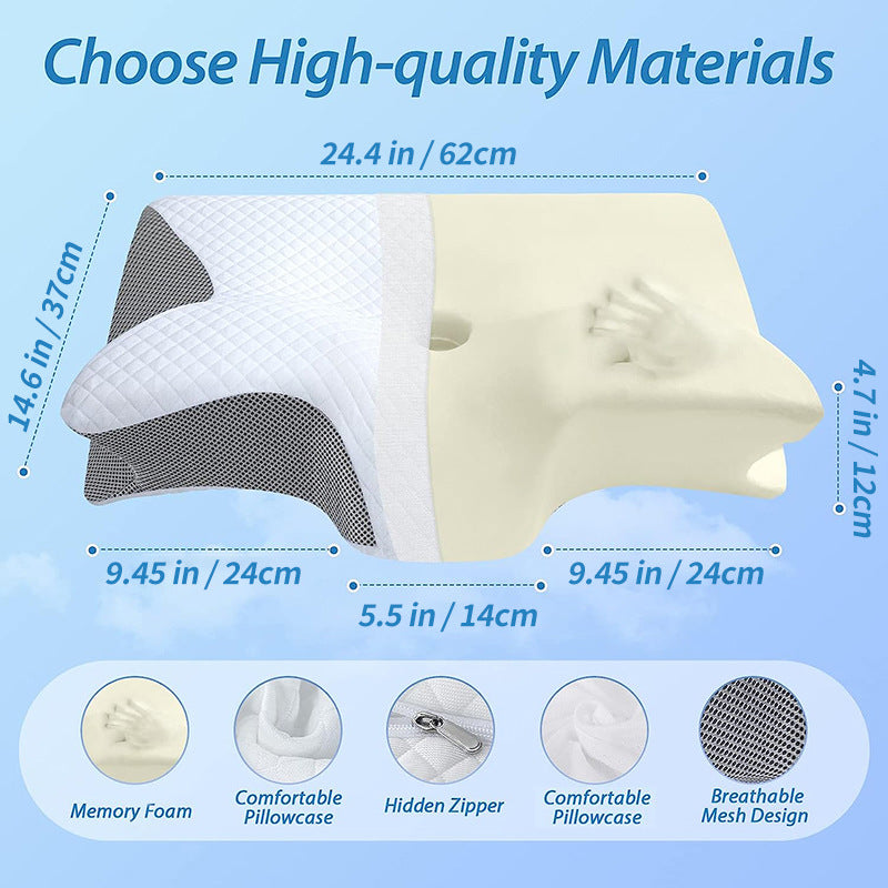 almohada cervical ergonómica de espuma viscoelástica